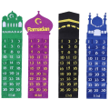 Pikkukuva 5 / 7: Ramadan riippuva kalenteri Lähtölaskenta kalenteri riippuva laukku seinäkalenterin säilytyspussi