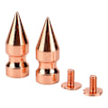 Miniatyrbild 4 av 8: 100set Roséguld Spetsiga Metall Galvanisering Burr Free Clear Tråd DIY Mässing Spikar Nitar Rock Nitar för Kläder 9x25mm