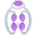 Miniatyrbillede 1 af 8: Klemme benmassager håndholdt 360 grader omgivet massage Slap af kalvemuskel yoga fitnessudstyr lilla