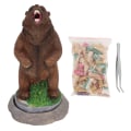Miniatyrbillede 1 af 8: Røgelsebrænder Brun Bjørn Statue Luftrensende Røgelse Holder Bordpladedekoration til Yoga Meditationsværelse Soveværelse