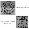 Miniatyrbild 4 av 5: Äggdispenser Spiralförvaring, Spiralformad Ägghållare i Metall, Äggställ för Köket, för 24 Ägg (Svart)