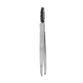 Miniatyrbillede 1 af 8: Pincet med skrå øjenbryn med øjenbrynsbørste Sliver Rustfrit stål Tynd øjenbrynsfjerner Falske øjenvipper Makeupværktøjer