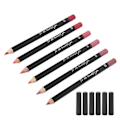Miniatyrbillede 7 af 8: 6 stk. Lip Liner Professionel vandtæt mat Langvarig Læbeblyant Pigmenteret kosmetik #02