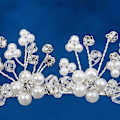 Miniatyrbilde 4 av 4: Brudehodebånd Krystall Tiara for Kvinner Perle Bryllup Hodeplagg for Brud Hårtilbehør for Ball Bursdagsfest