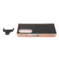 Miniatyrbilde 1 av 8: Telefonveske Beskyttende deksel for Samsung Galaxy Z Fold 4 Nano Plating Krokodillemønster Ekte lær Ripesikker Svart