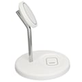 Miniatyrbilde 6 av 8: 2 i 1 Magnetisk Trådløs Lader Metall og ABS Hvit Trådløs Lader Stativ for IPhone 12 13 14 Serie Hvit