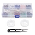 Miniatyrbillede 8 af 8: 240 stk Lava Rock Stone Beads Kit 10 Styles Multicolors 8 mm Diameter til DIY armbånd smykker fremstilling