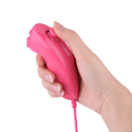 Miniatyrbilde 7 av 8: Buet spillhåndtak-kontroller Gamepad fjernkontroll for Nintendo Wii (rosa)