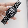 Miniatyrbilde 5 av 5: PC-klokkearmbånd, erstatning for smartklokke, med metallspenne for Iwatch 1 2 3 4 5 6 7 Se, svart, 42 44 45 mm