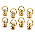 Miniatyrbillede 4 af 8: 12 sæt D-ringstudsskrue Guld Messing Metalbelægning D-ringnitter til gør-det-selv læder pungrem Sko Dekoration S