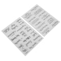 Miniatyrbillede 4 af 8: 2 stk. gennemsigtige stempler TPR-materiale transparent printudseende DIY-fremstilling letvægts prægekortfremstillingsværktøj