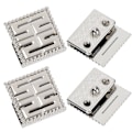 Miniatyrbild 8 av 8: 4 Set Metall Dekorativt Spänne Karaktär Läder Varor Bagage Jeans DIY TillbehörSilver B01-51-52065