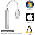 Miniatyrbilde 4 av 5: Aluminium Slim PS4 USB Hub Multi USB Port Utvider for Laptop PC Datamaskin Playstation