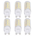 Miniatyrbillede 4 af 8: 6 stk. 90LED G9 pære 9W 220V dæmpbar blød varm hvid LED pære til lysekrone loft vægbelysning