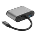 Miniatyrbilde 1 av 8: 8-i-1 USB-C-hub grå multifunksjonell utvidelsesdokkingstasjon Type-C til HDMI+VGA+PD-kontakt grå