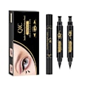Pikkukuva 2 / 8: Kaksipuolinen vasen ja oikea nestemäinen eyeliner-kynä, vedenpitävä ja tahraamaton eyeliner, loistava lahja ystäville