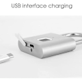 Miniatyrbild 2 av 4: Fingeravtryckslås, Fingeravtryckshänglås, USB-laddning, Biometriskt, Högsäkerhetslås för Gym, Bagage, Skåp (Silver)
