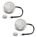 12V DC 2W Range Hood Lights with EL Male Plug, 2-Pack Hole Cabinet Stove LED Lamp Recessed, Kitchen Silver