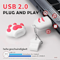 Miniatyrbillede 2 af 5: USB Flash Drive 128 GB, USB 2.0 Flash Drive, 128 GB Bærbar USB Stick USB Flash Drive Ekstern Lagring Hukommelse til Computere Fjernsyn Bil Hvid