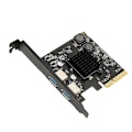 Miniatyrbillede 6 af 8: PCIE til USB3.1 udvidelseskort 10 Gbps stabil høj hastighed PCIE til 2 port USB3.1 Gen 2 værtscontroller udvidelseskort