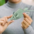 Pikkukuva 2 / 5: Vihreä Lehmännahkainen Vetoketjullinen Lompakko Naisille Pehmeä Hiirennahka Design
