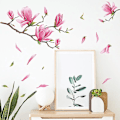 Miniatyrbild 3 av 5: Set med 2, vackra blommiga väggdekaler, vardagsrum, rosa