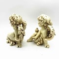 Miniatyrbillede 5 af 5: Englefigur Sød Kreativ Dekorativ Harpiks Ornament til Hjemmet Altan Græsplæne Stil A