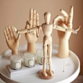 Miniatyrbilde 3 av 6: Tegnemodell i tre, menneskelig modell for tegning og maling 13 cm kunstnerisk modell med base og fleksibel kropp