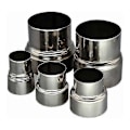 Miniatyrbillede 3 af 3: Adapter til skorstensrør i rustfrit stål - 80 mm / 60 mm (1 stk.)