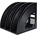 Miniatyrbillede 1 af 5: Skrivebordsfilorganiser Filholder Tredobbelt Robust Skrivebordsdokument Kabinet Rack Plastikrammer
