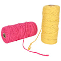 Miniatyrbild 8 av 8: Naturlig bomullsrep Macrame-sladd enkelsträng stickgarn hantverk DIY 3mm 100meter