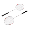 Miniatyrbild 5 av 8: REGAIL Badminton Racket Par 2 Aluminiumlegering Lätt Bärbar Badminton Rackets för Inomhus Utomhus Röd