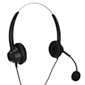 Miniatyrbillede 5 af 8: H360D‑3.5‑MV Binauralt kundeserviceheadset Sort Justerbart Telefonheadset til 3,5 mm hovedtelefonstik