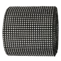 Miniatyrbild 5 av 8: 9m 24 rader galvanisering plast konstgjord strass band mesh bröllopskläder dekoration svart