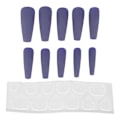 Miniatyrbillede 2 af 8: 10 stk Lang kiste blanke falske negle kunstig tryk på fuld dækning Falske spidser Negle Manicure tilbehør til kvinder pigerN5355-10