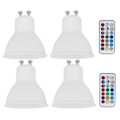 Miniatyrbild 4 av 8: 3W RGB-färgförändrande LED-spotlight med fjärrkontroll för sovrum, korridor, hotell, bar 85265V (GU10 RVB blanc chaud)
