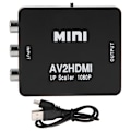 Pikkukuva 5 / 8: Mini AV HDMI-sovitin 1080P 60HZ lähtö High Definition -sovitin Videomuunnin USB-kaapelilla Musta