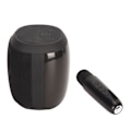 Miniatyrbild 6 av 8: Mikrofon Bluetooth-högtalare RGB-ljus Mini Karaoke-maskin med en mikrofon för hushållspart i svart