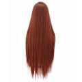 Miniatyrbilde 3 av 5: 32 tommer Lang Rett Highlight Blond Front Parykk Cosplay Parykk