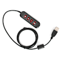 Pikkukuva 5 / 8: H901 USB-liitäntä QD-kaapeliadapteri säädettävällä äänenvoimakkuudella Puhelinkeskuksen kuulokemikrofonisovitin 3,5 mm:n kuulokemikrofonilaitteille, punainen