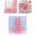 Miniatyrbilde 5 av 8: 1,8 m 256 Simulert Kunstig Sakura Blomster Girlander Henge Vinstokker for Vår Hjem Rom Bryllupsfest Dekor Mørk Rosa