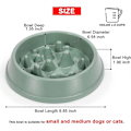 Miniatyrbillede 3 af 4: Slow Feeder Hundeskål til Små og Mellemstore Hunde Katte Skridsikker Langsom Spisning Sund Hvalpeskål Puzzle Maze Fun Feeder, Grøn