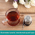Miniatyrbillede 4 af 4: Te-kugle Infuser & Madlavnings Infuser, Ekstra Fint Masket Te-infuser med Gevindforbindelse, Rustfrit Stål