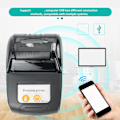 Miniatyrbillede 5 af 8: 58 mm kvitteringsprinter Bærbar termisk Bluetooth-printer 100‑240V