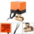 Miniatyrbillede 5 af 8: AC 220V messing elektrisk motoriseret kugleventil 2-vejs 3-leder 1,6Mpa gevind DN15