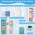 Miniatyrbilde 5 av 5: 17 i 1 Drikkevann Test Kit 138P 125 Vannkvalitet Test Strips 6 E Coli Test Strips kompatibel Bly Ir-B13