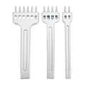 Miniatyrbilde 1 av 8: Lærpinner i 2, 4 og 6 tenner - Sinkpinner i sinklegering - Hvit, fin glans - Stor åpning - Speilblank overflate - Sydd - 6 mm