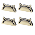 Miniatyrbild 6 av 8: 4 Set Metall Dekorativt Spänne Katt Klämma Stopper Läder Varor Bagage Jeans DIY Tillbehör Brons B01-51-52058