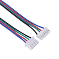 Miniatyrbild 2 av 3: HX2.54 4pin 6pin Vit Dual Terminal Wire Kablar för 3D-skrivare stegmotorer 1000mm