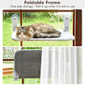 Miniatyrbild 2 av 4: Vikbar Katt Hängmatta för Fönster - Sladdlös, Inbäddad Maskintvättbar Vadderad Säng, Robust Metallram - Katt Fönsterbänk 30*60cm